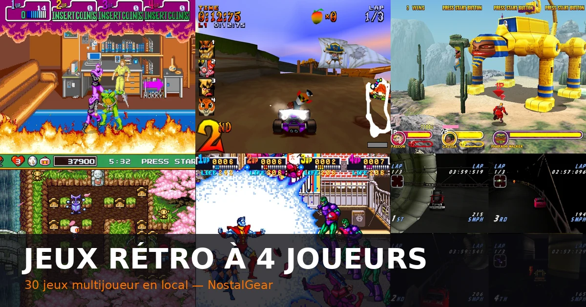 Retro games for 4 players: 30 multiplayer games played locally on PS1, Dreamcast, Saturn, Mega Drive and arcade machines